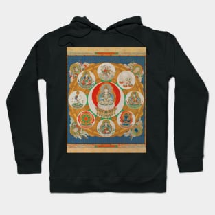 Mandala golden wheel Hoodie